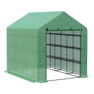 Kweekhuis – Loopbaar Kweekhuis - 8 Rekken – Tomatenkas - Groen
