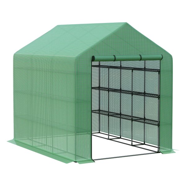 Kweekhuis – Loopbaar Kweekhuis - 8 Rekken – Tomatenkas - Groen