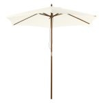 Tuinparasol – ShadowSun - Bamboe & Polyester - Wit