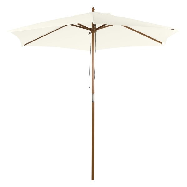 Tuinparasol – ShadowSun - Bamboe & Polyester - Wit