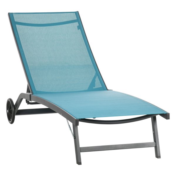 Tuinstoel - Comfort Relax - Verstelbare Rugleuning - Blauw