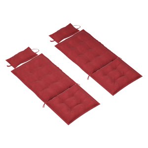 Kussenset -- Waterafstotend - Tuinmeubelen - Wijnrood