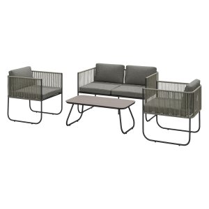 Tuinmeubelset - PerfectHome - Weerbestendig - 4 personen - Bruin