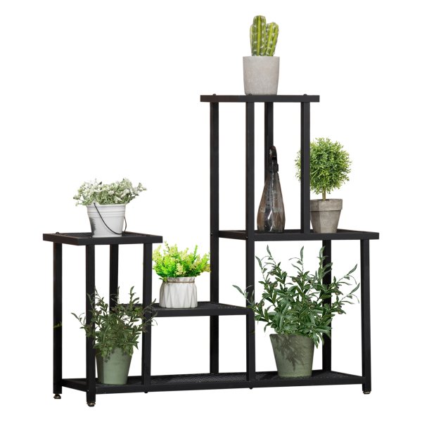 Plantenrek - Stijlvol bloemenrek - Metaal/Zwart