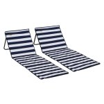 Strandmat - Opvouwbaar - Verstelbaar - Blauw
