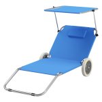 Ligstoelen - ComfortGardens - Opvouwbaar en verstelbaar - Blauw