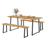 Eettafelset – Houten tafel - Gezellig – Natuurlijkhout