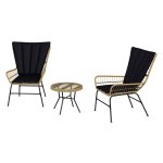 Tuinmeubel - Rattan - Inclusief kussens - Bruin