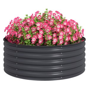 Moestuinbak - Groene vingers - Stapelbaar - Zwart