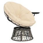 Ronde Draaistoel - Luxe Rotan - Comfortabel Zitgemak - Beige