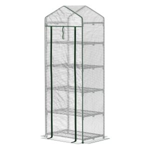 Tomatenkas - Winterbestendige foliekas - Opklapbare planken - Wit