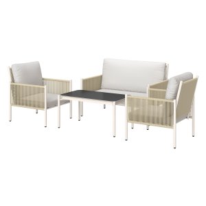 Tuinmeubel - Loungeset - Polyrattan - Weerbestendig - Bruin & grijs