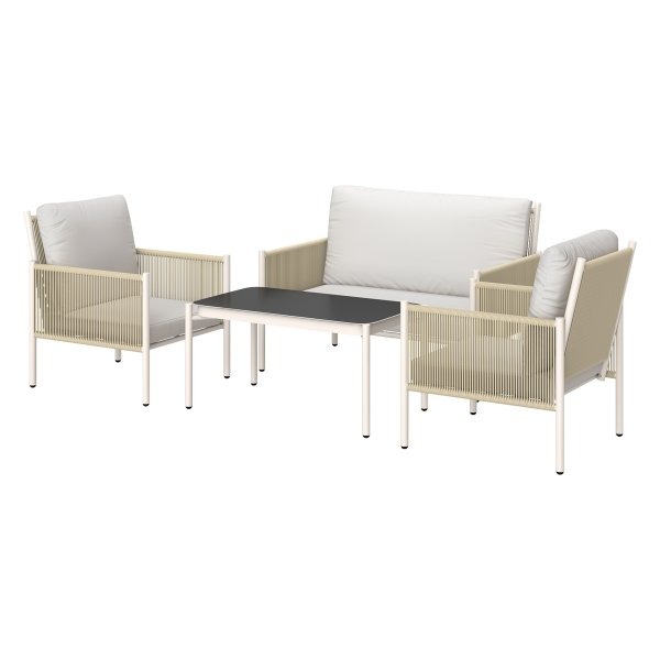Tuinmeubel - Loungeset - Polyrattan - Weerbestendig - Bruin & grijs