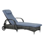 Ligbed - LuxeLife - Verstelbaar en Draagbaar - Blauw
