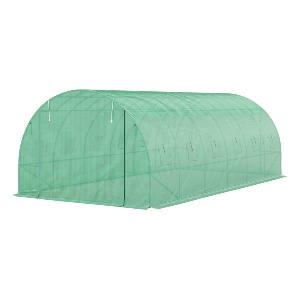 Folietunnel - TopKas - 12 ramen - roldeur - groen