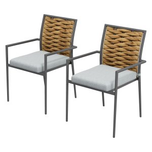 Tuinstoelen - RelaxMeubels - Stapelbaar - Grijs