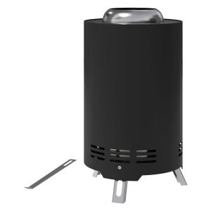 Vuurkorf – RVS - Rookvrij – Zwarte coating