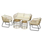 Tuinmeubelset - Rotan Royale - Kussens - Beige