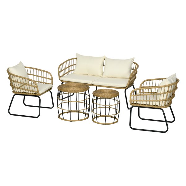Tuinmeubelset - Rotan Royale - Kussens - Beige
