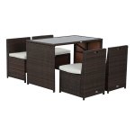 Tuinmeubel - Polyrattan - 5-delig – Weerbestendig - Grijs