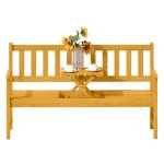Tuinbank - Weersbestendig - Inklapbare tafel - Teak