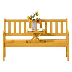 Tuinbank - Weersbestendig - Inklapbare tafel - Teak
