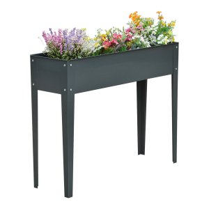 Kruidentuinbak - Plantenparadijs - Verhoogd - Metaal - Zwart