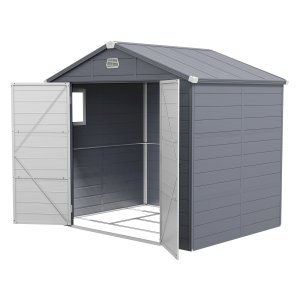 Tuinkastje - Outdoor Life - Lessenaarsdak - Afsluitbare deur - Grijs