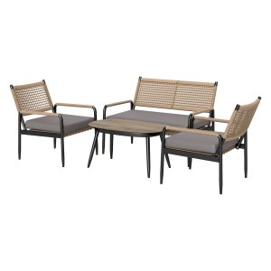 Loungeset - Weerbestendig - Donkergrijs