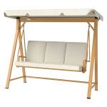 Schommelbank - Comfort Plus - Verstelbaar Zonnedak - Houtlook