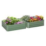 Moestuinbak - PlantenParadijs - Verzinkt Staal - Groen