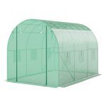 Folietunnelkas – GrowingDeluxe - UV-bestendige folietunnel – Oprolbare deur - Groen