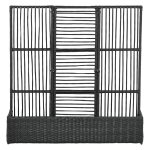 Polyrattanplanter – Bloemen&Co - Verhoogd bloembed - Klimrek - Zwart