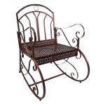 Schommelstoel - Elegante bogen - Hoog zitcomfort - Bronsrood