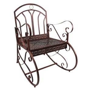 Schommelstoel - Elegante bogen - Hoog zitcomfort - Bronsrood