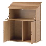 Tuinkast - OutdoorLife - Opklapbare planken - Dubbele deuren - Natuurlijk hout