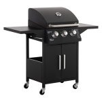 Gasbarbecue - Weber - 3 branders - mobiel - zwart