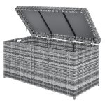 Opbergbox - Wicker - Waterdicht - UV-bestendig - Donkergrijs