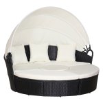 Loungeset - Luxe Rieten - Zonnedak - Kussens - Crème