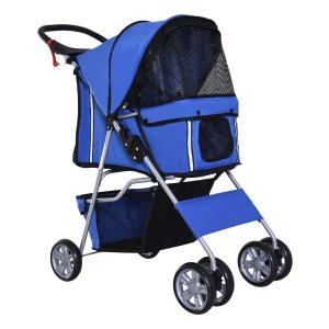 Huisdierenbuggy - Luxe Lifestyler - Wandelwagen en jogger - Blauw