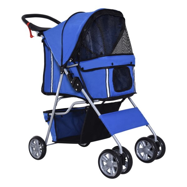 Huisdierenbuggy - Luxe Lifestyler - Wandelwagen en jogger - Blauw