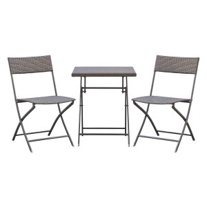 Bistroset – Elegant Garden - Inclusief zitplaatsen – Zwarte set