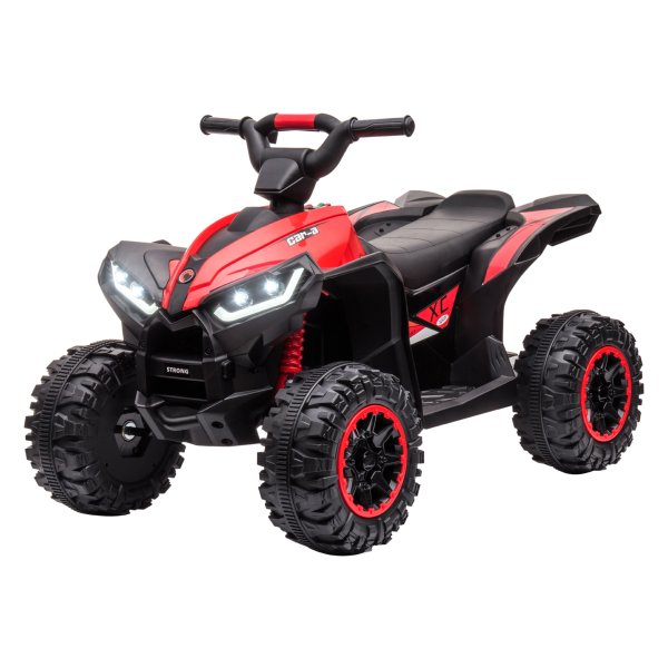 Kinderquad - Elektrisch - LED-koplampen - Schokdempers - Rood