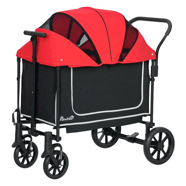 Hondenbuggy - Opvouwbaar - Rood