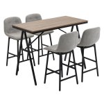 Bartafel - LuxeLiving - Metaal - Lichtbruin
