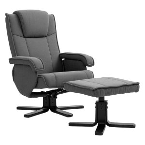 Schommelstoel - Relaxfauteuil - Draaibaar - Grijs