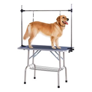 Zorgtafel – Verstelbare Trimtafel - Opvouwbaar, roestvrijstalen blauw