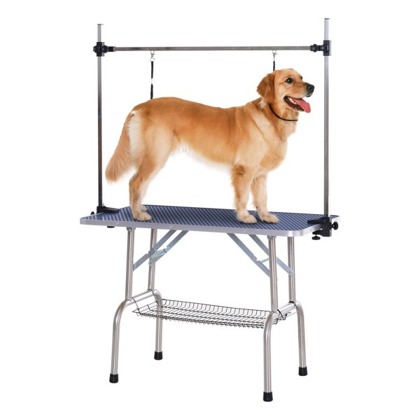 Zorgtafel – Verstelbare Trimtafel - Opvouwbaar, roestvrijstalen blauw