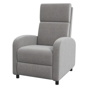 Comfortabele relaxstoel - Verstelbare rugleuning - Grijze kleur
