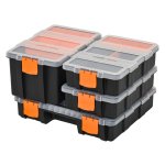 Opbergdozen - Multifunctioneel - Plastic - Oranje & zwart